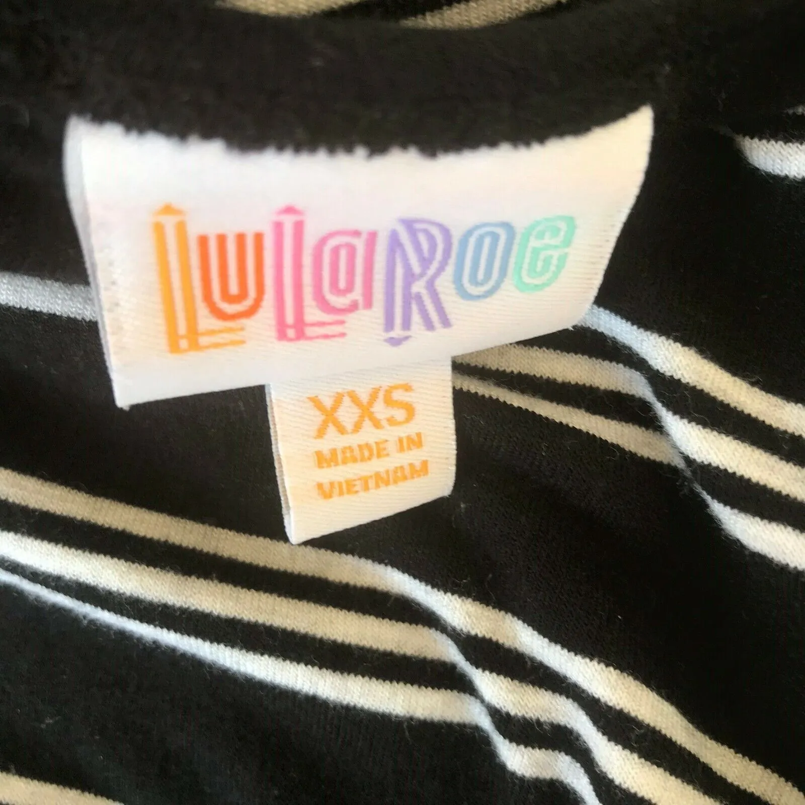 LuLaRoe Womens‎ Top Size XXS Black White Striped Irma Tunic Shirt - Image 8