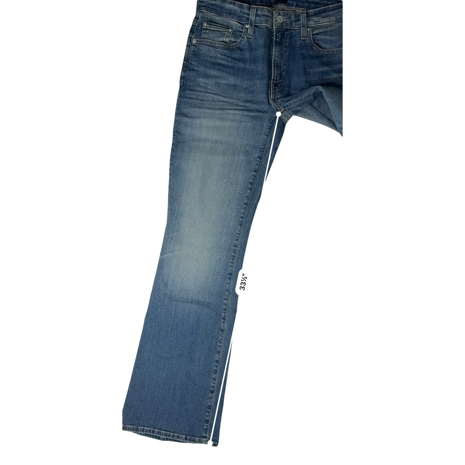 Edwin Lark Mid Rise Stretch Bootcut Blue Jeans 29 Denim Ankle Flashback NWT - Image 8