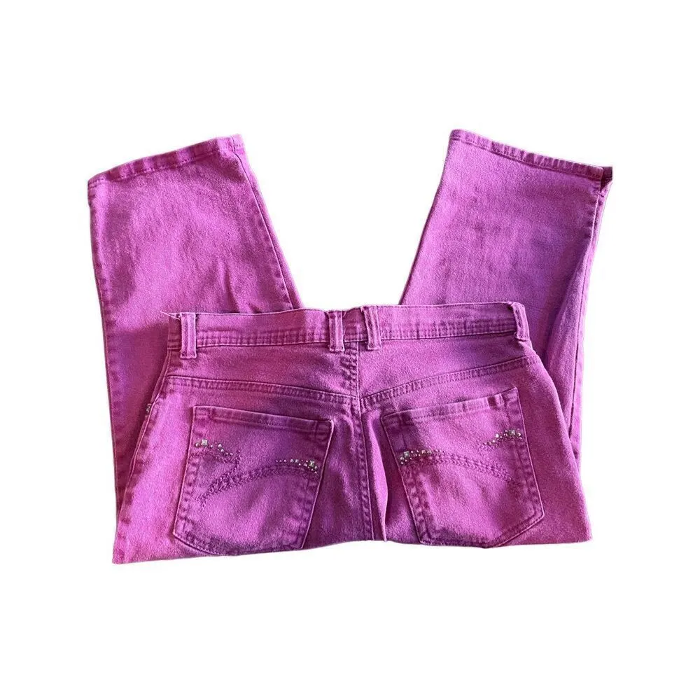 Gloria Vanderbilt Purple Denim “Amanda”  Capri Jeans 8P - Image 3