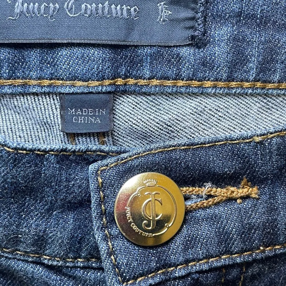 Y2K Juicy Couture Skinny Jeans - Women Size 28 - Blue - Image 7