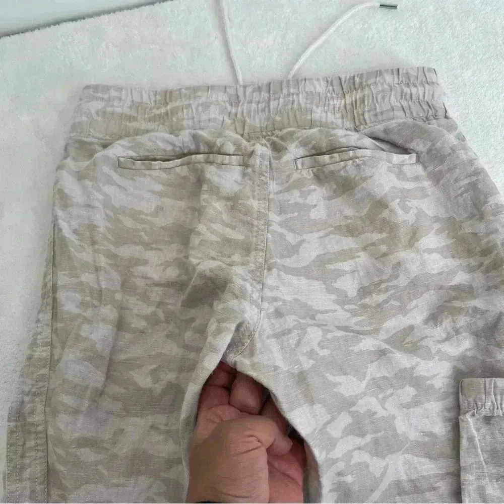 Athleta Tan Camo Print High Rise Cabo Tide Linen Jogger Pants - Image 9