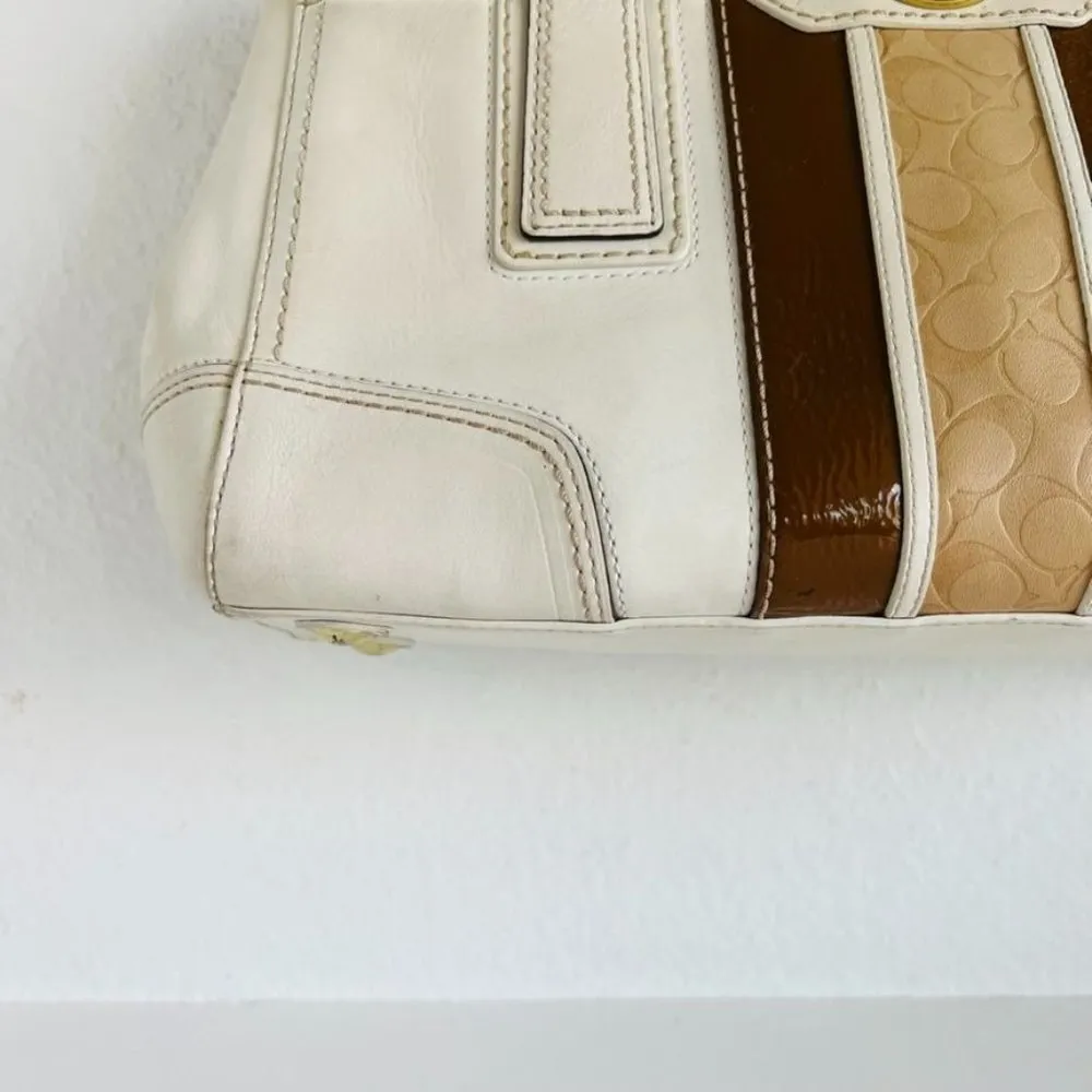 Genuine Leather White Y2K Retro Shoulder Bag - Image 16