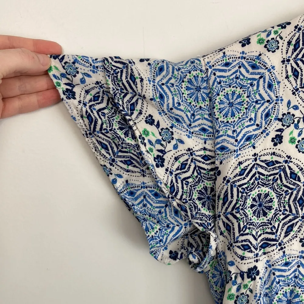 Harper Heritage| Off-white Patterned Wrap Dress sz M - Image 5