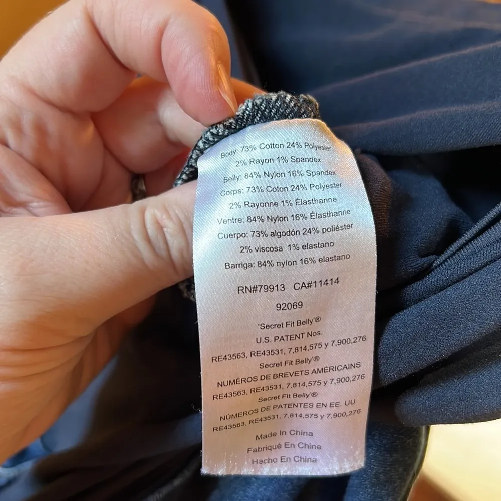 Indigo Blue Full Panel Maternity Jeans Size XL - Image 5