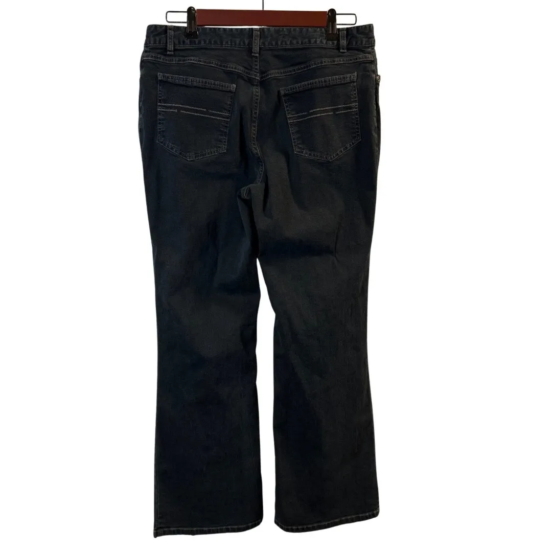 J. Jill Women’s Black Wide Leg Jeans Size 12P - Image 2