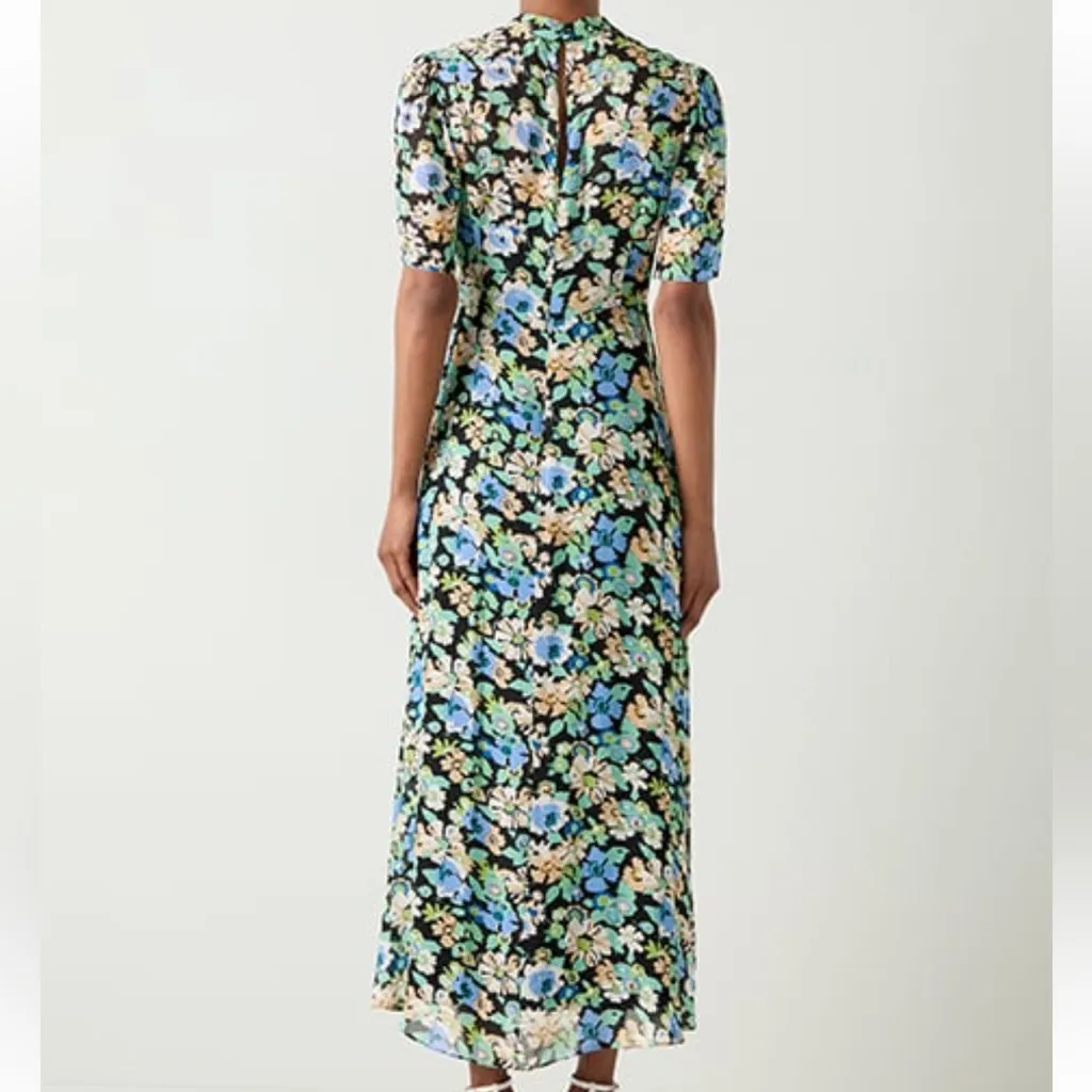 LK Bennett Thelma Black Multi Tie Neck Dress - Image 2