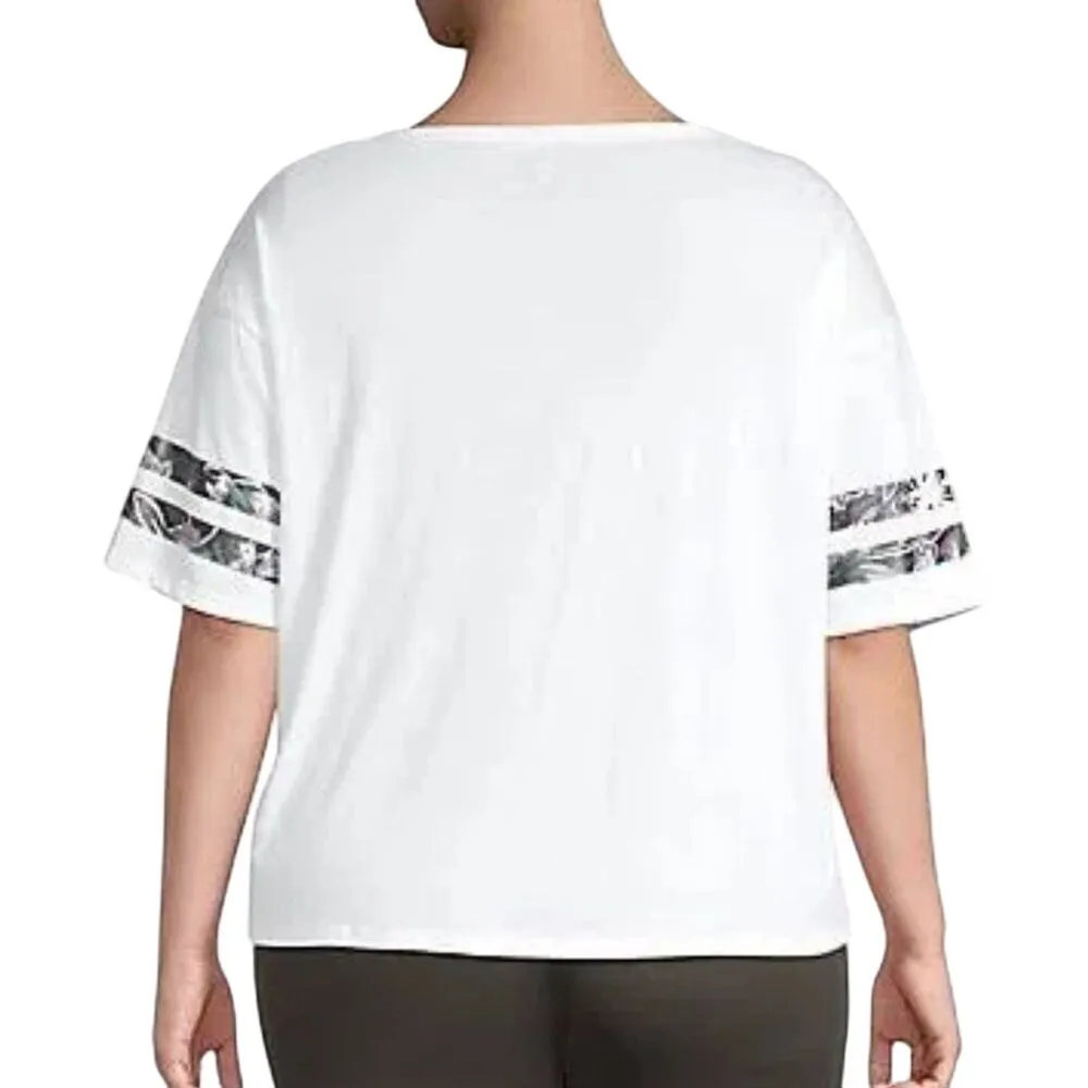 Betsey Johnson Love Varsity Boyfriend Tee White, Size 1X, Pride 2023 - Image 3