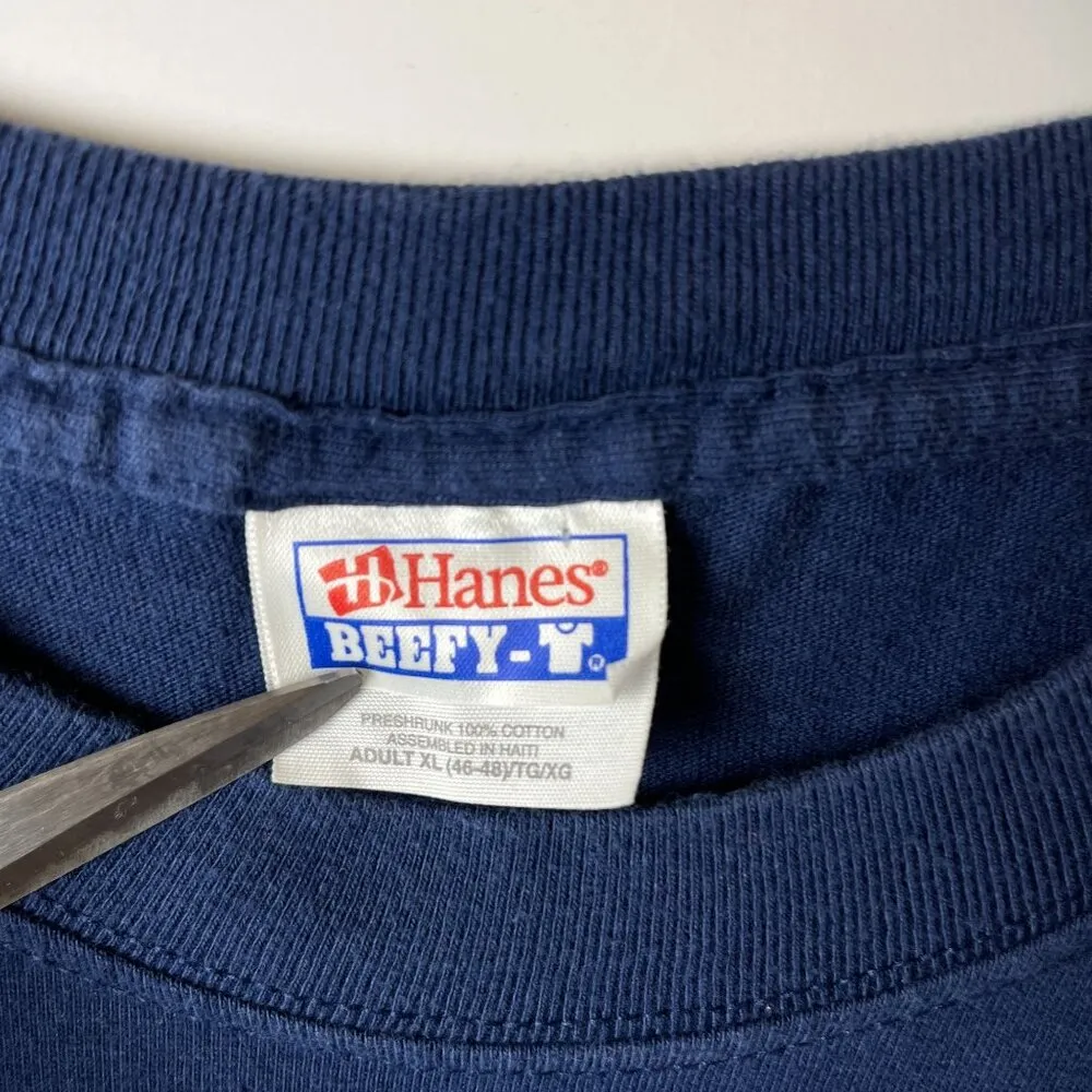 Vintage Y2K Fighting Irish T Shirt Blue XL Extra Large Clover Graphic Tee - Image 4