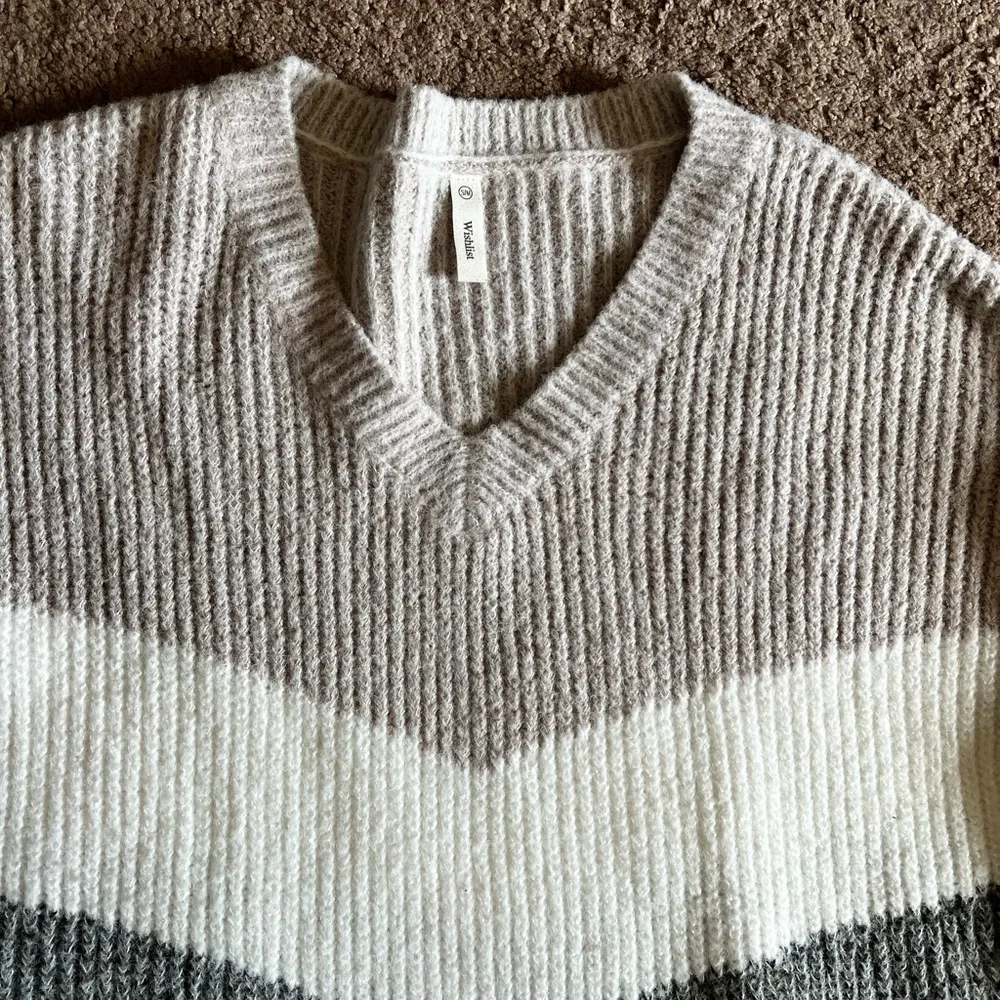 Wishlist Block Tri Color Boxy Fit Knit Sweater - Image 2