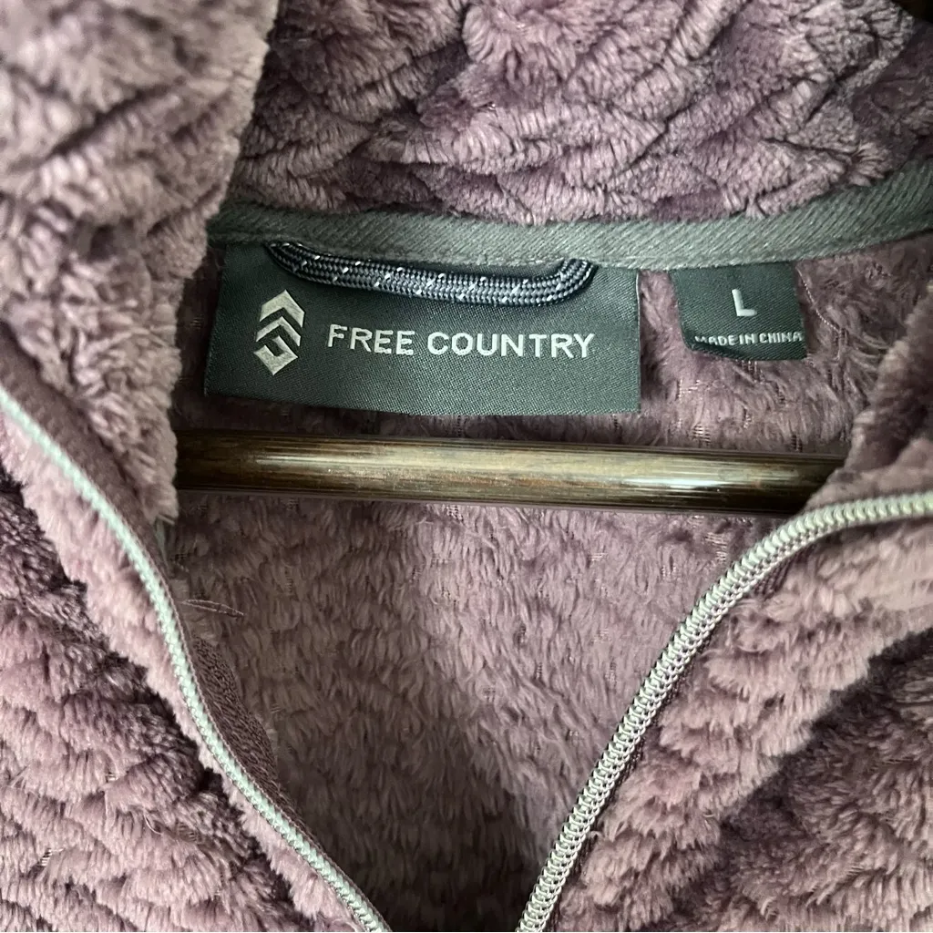 Purple Free Country Cable Braided Butter Pile Jacket SZ L - Image 6