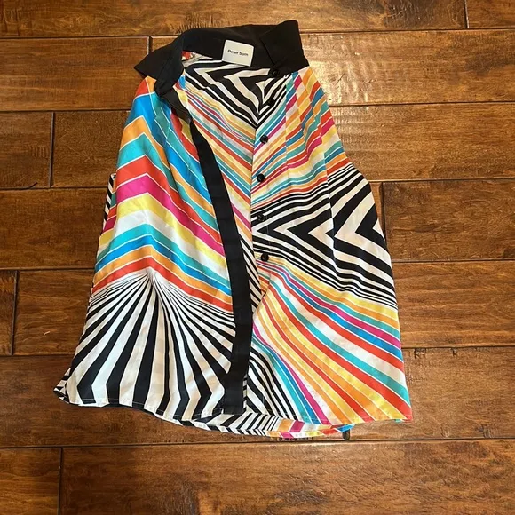 Peter Som pyramid print black & white rain… - Image 2