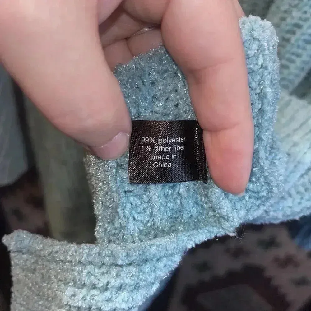 Lane Bryant Woman’s Blue Texture Knit Cowl Neck Sweater Size 22/24 - Image 6