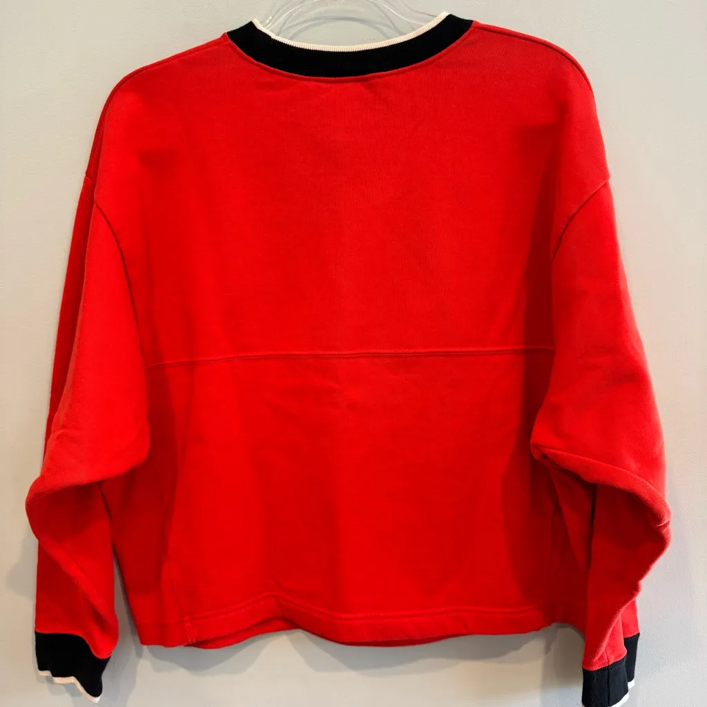 Nike  Retro Red Crop Crewneck Sweatshirt Size M - Image 3