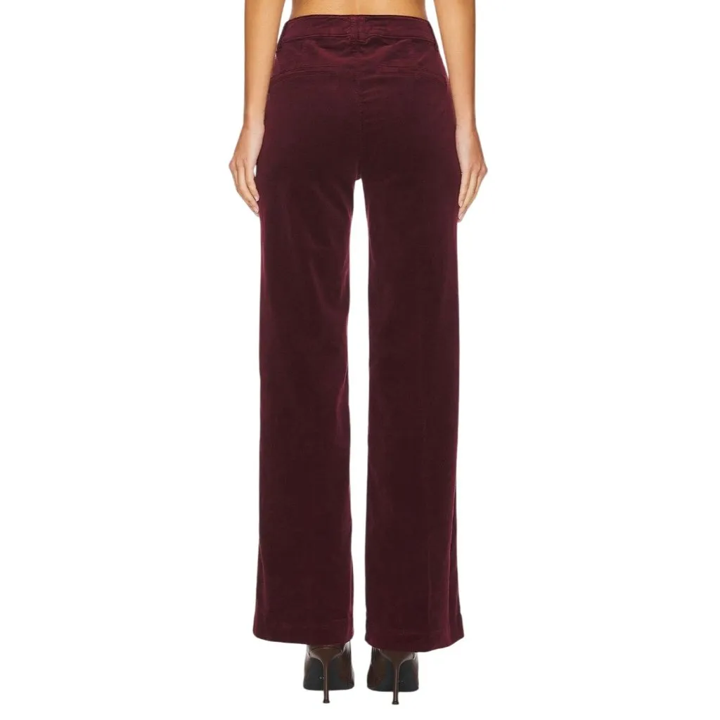 PAIGE Sasha Pants in Dark Oxblood 27 New Womens Corduroy Trousers Jeans - Image 2
