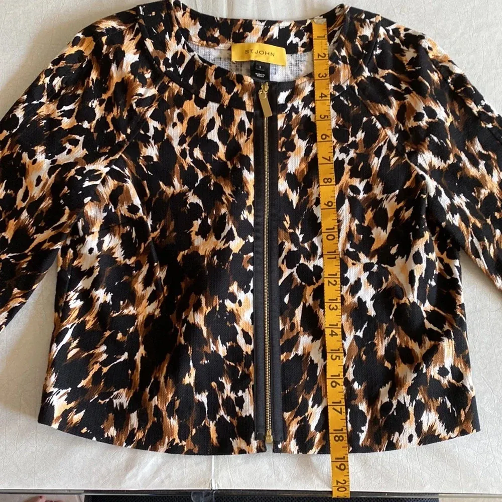 St. John Leopard Blazer Jacket​ - Image 8