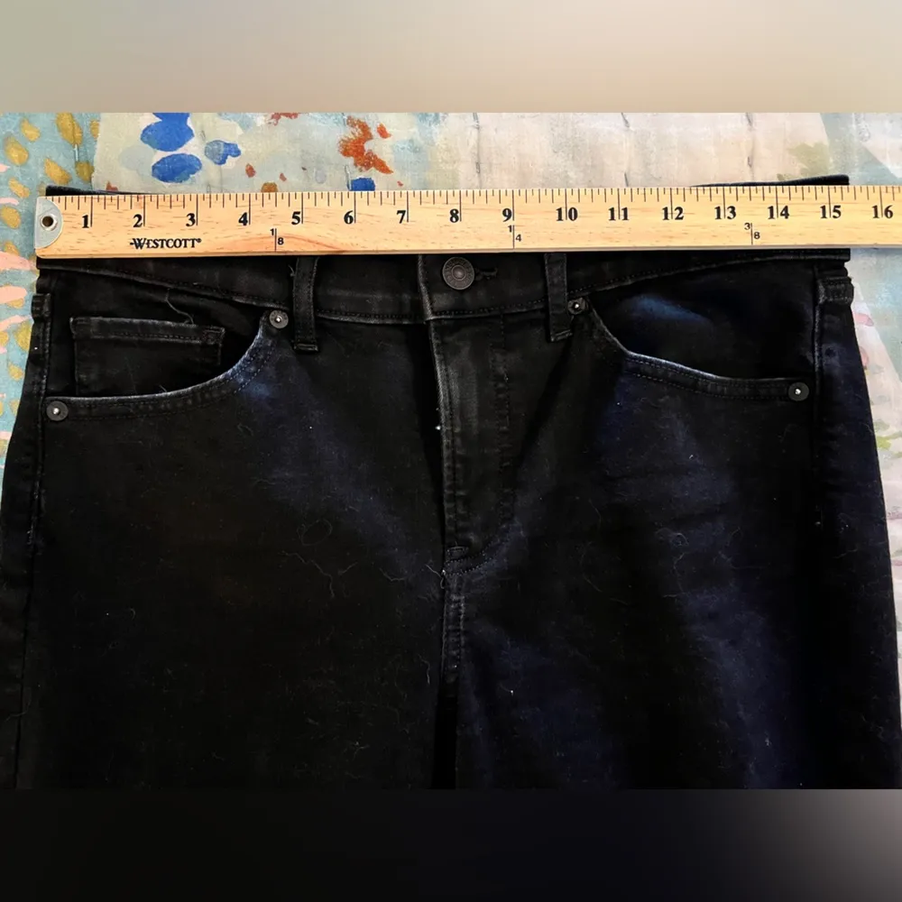 EXPRESS 8R Black Ripped Skinny Jeans - Image 7