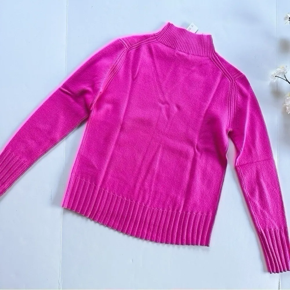 NEW J.Crew Women’s Pink Cashmere Mockneck Sweater XXS - Image 5