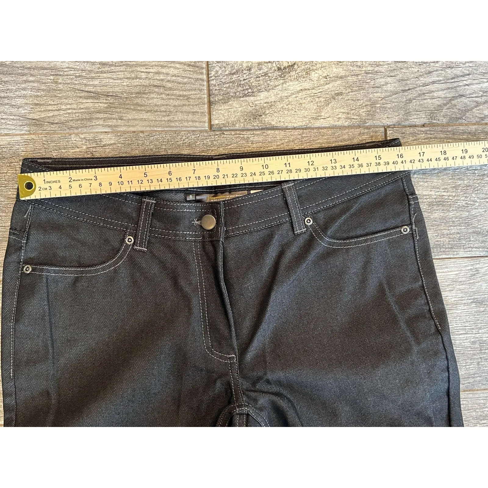 McDonalds Pants Womens Size‎ 8 Black Employee Uniform MC276 Black NWOT Jeans - Image 9