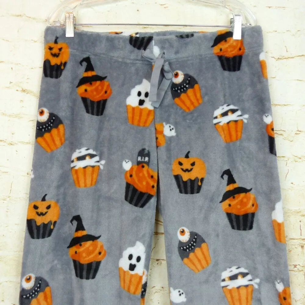 Daydream Berkshire Home Pajama Large Plush Fleece Halloween Cupcake Lounge Pants - Image 2