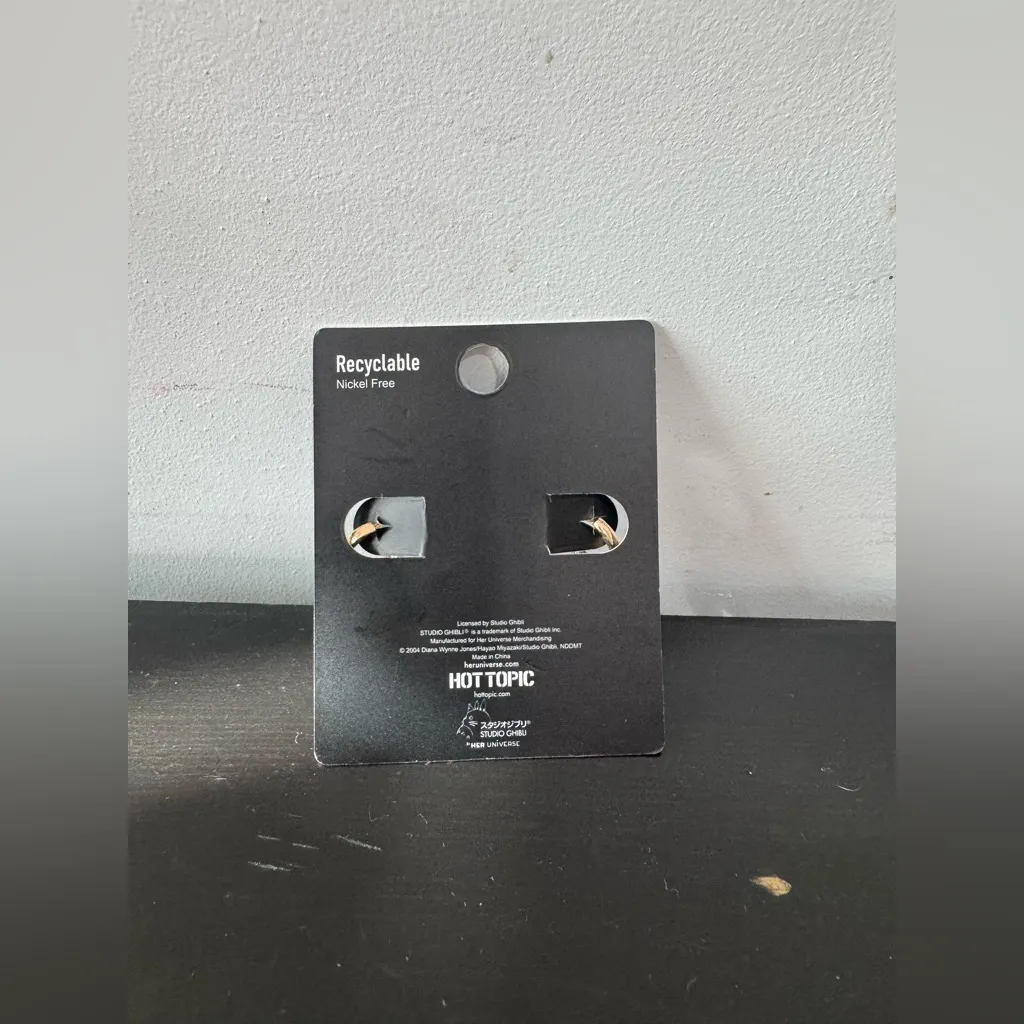 Studio Ghibli Howl's Moving Castle Gem Hoop Earrings - Image 3