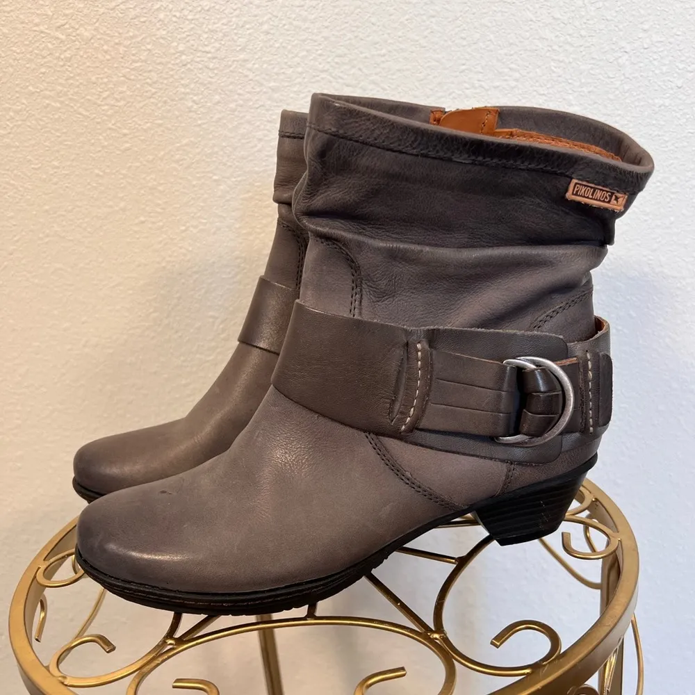 Pikolinos NWOB Moto Gray Distressed Booties Size 6.5-7 - Image 4