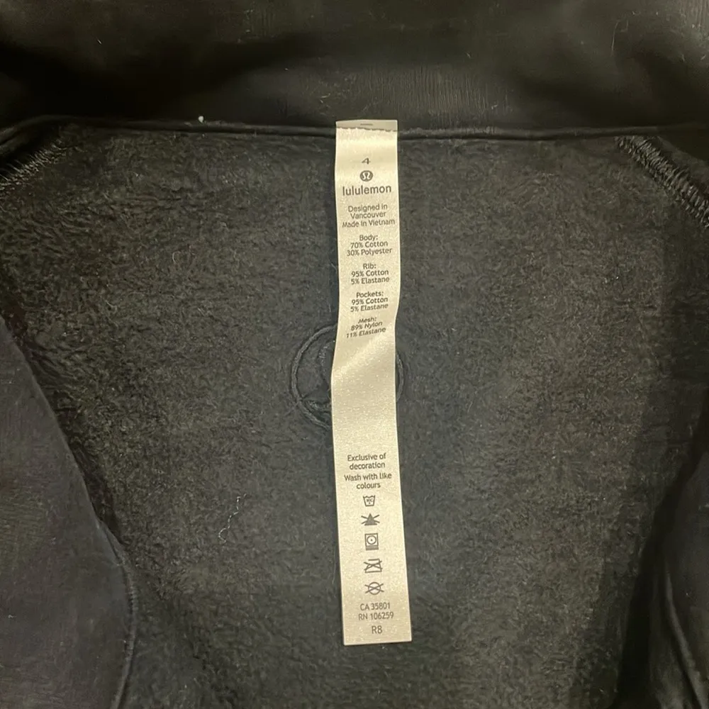 Black Zip Up Sweatshirt - Size 4 - Image 8