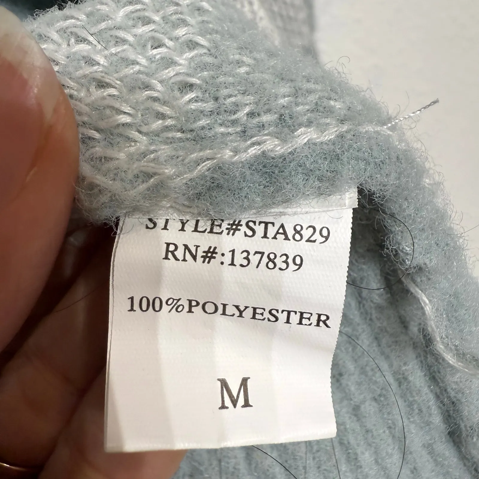 Debut Mint Checkered Crop Sweater Sz M - Image 6