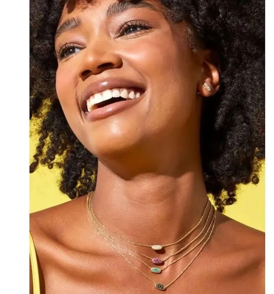 NWT! Kendra Scott Grayson Crystal Pendant Necklace in Gold Emerald Crystal - Image 6