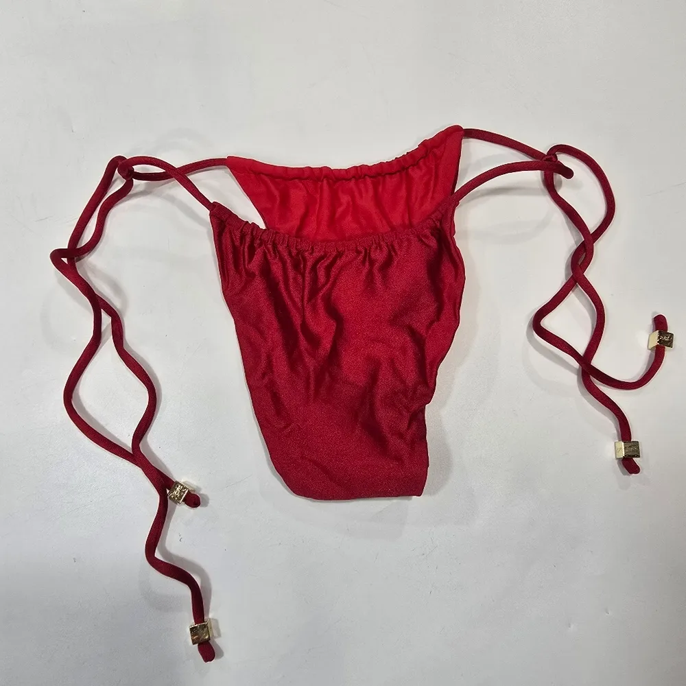 VDM Marley Side Tie Bottom in Ruby Red Size XS - Image 6