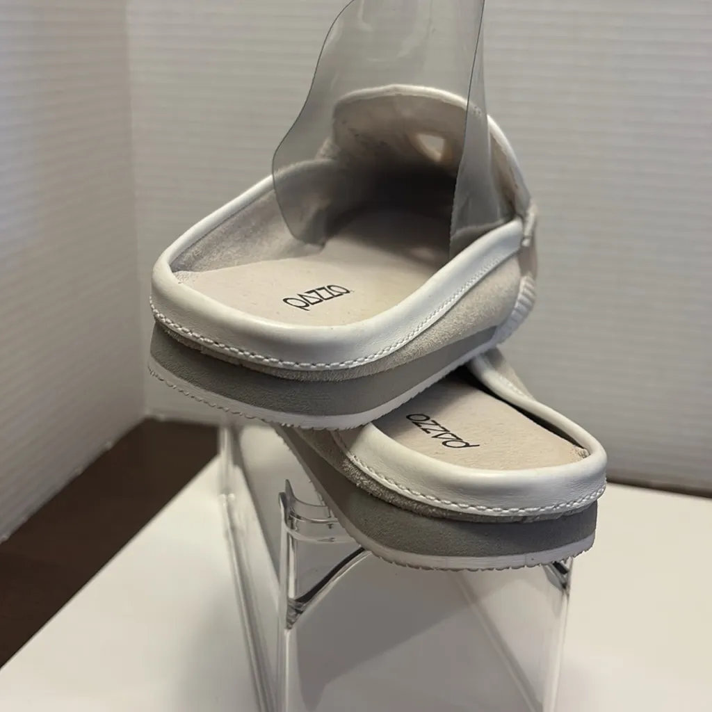 PAZZO Light Tan Suede Loafers Silver Size 10 - Image 5