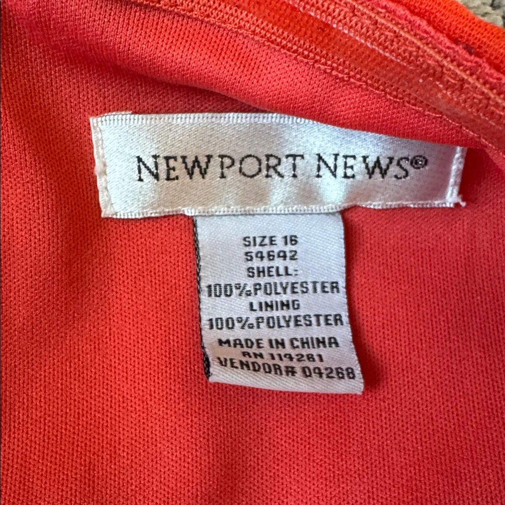Newport New Orange Rhinestone Dress SIZE 16 - Image 5