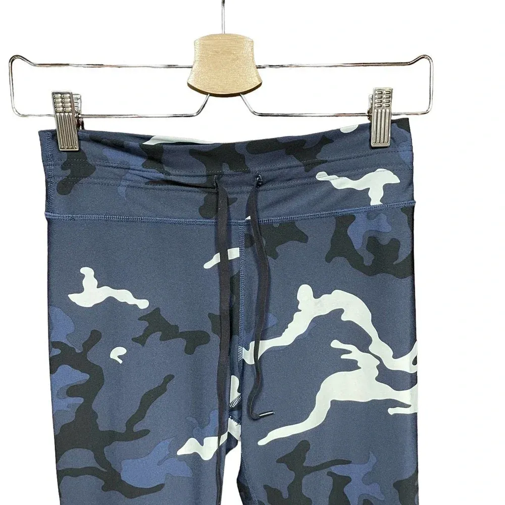 The Upside Camo Print Drawstring Cropped‎ Leggings Blue Black Size US 6 - Image 2