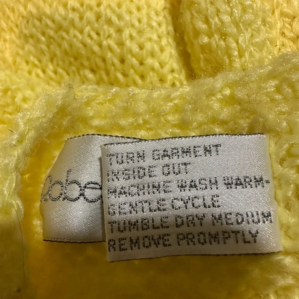 Robert Scott Ltd Vintage Bright Daffodil Yellow Loose Knit Cardigan Sweater 38 Size undefined - Image 16