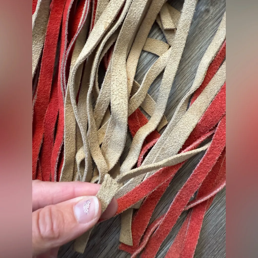 VTG 1960's 70's Woodstock Fringe Vest RARE Rock Hippie Stars Patriotic Red Blue - Image 7