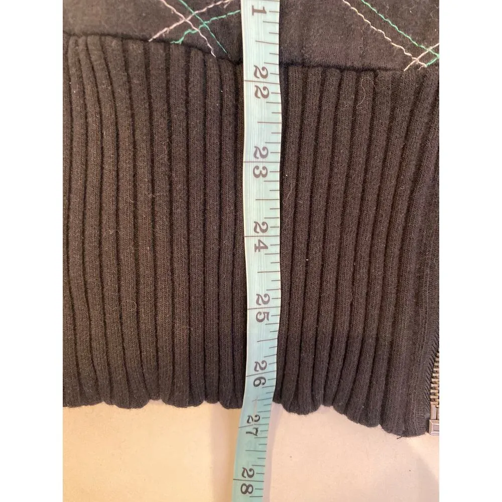 Element Sweatshirt Zipper Cardigan Sweater/Sweatshirt Sz M Ribbed Turtleneck Black Size M - Image 14