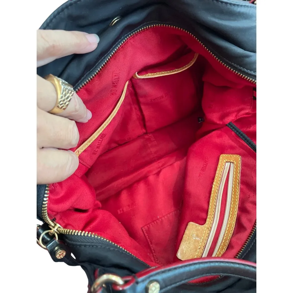 MZ Wallace womans Black Nylon Leather Trim Handbag crossbody SKU 8907 - Image 15