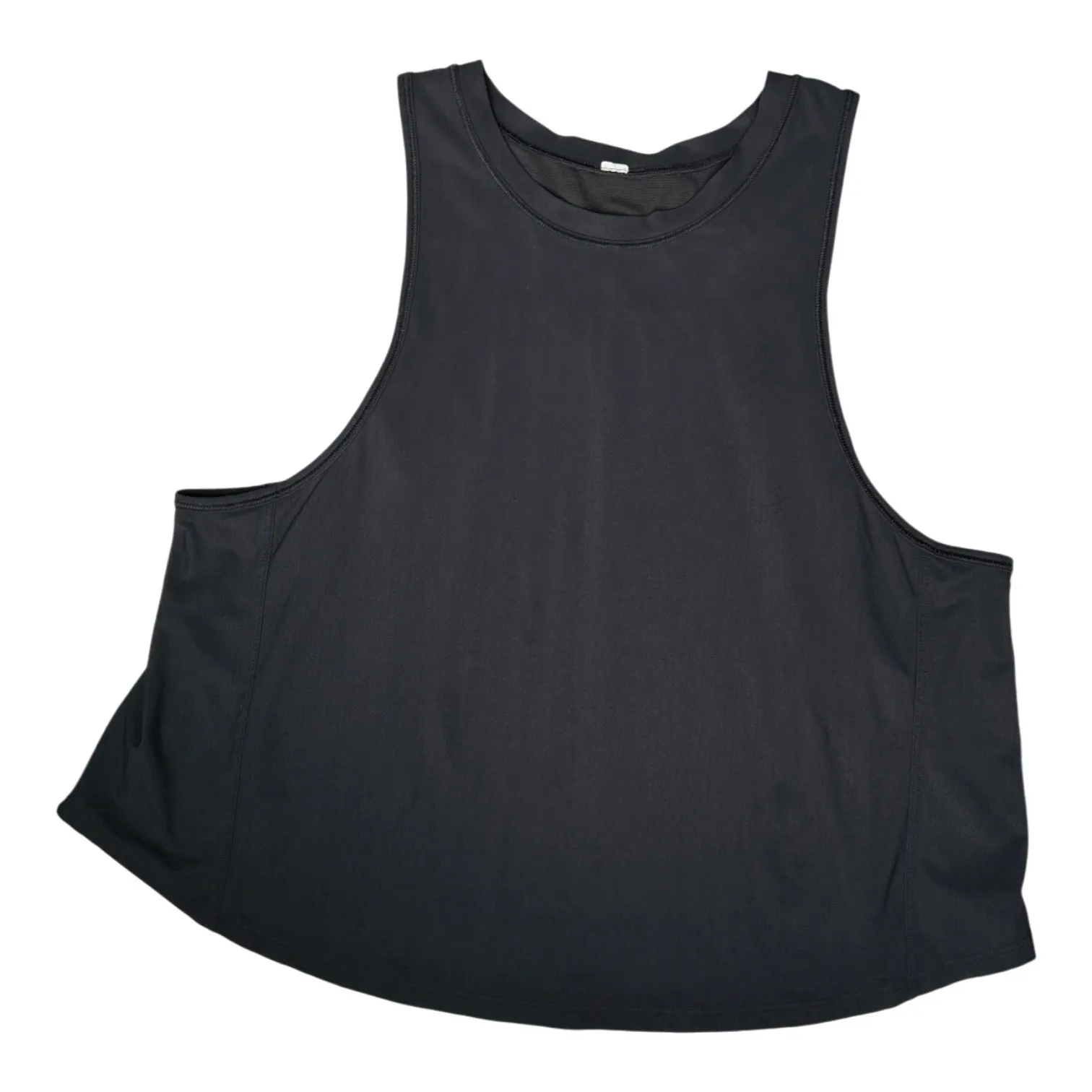 Lululemon Just Pleat It Tank Top 4 Black Cropped Pleated Back Flowy Sheer - Image 5