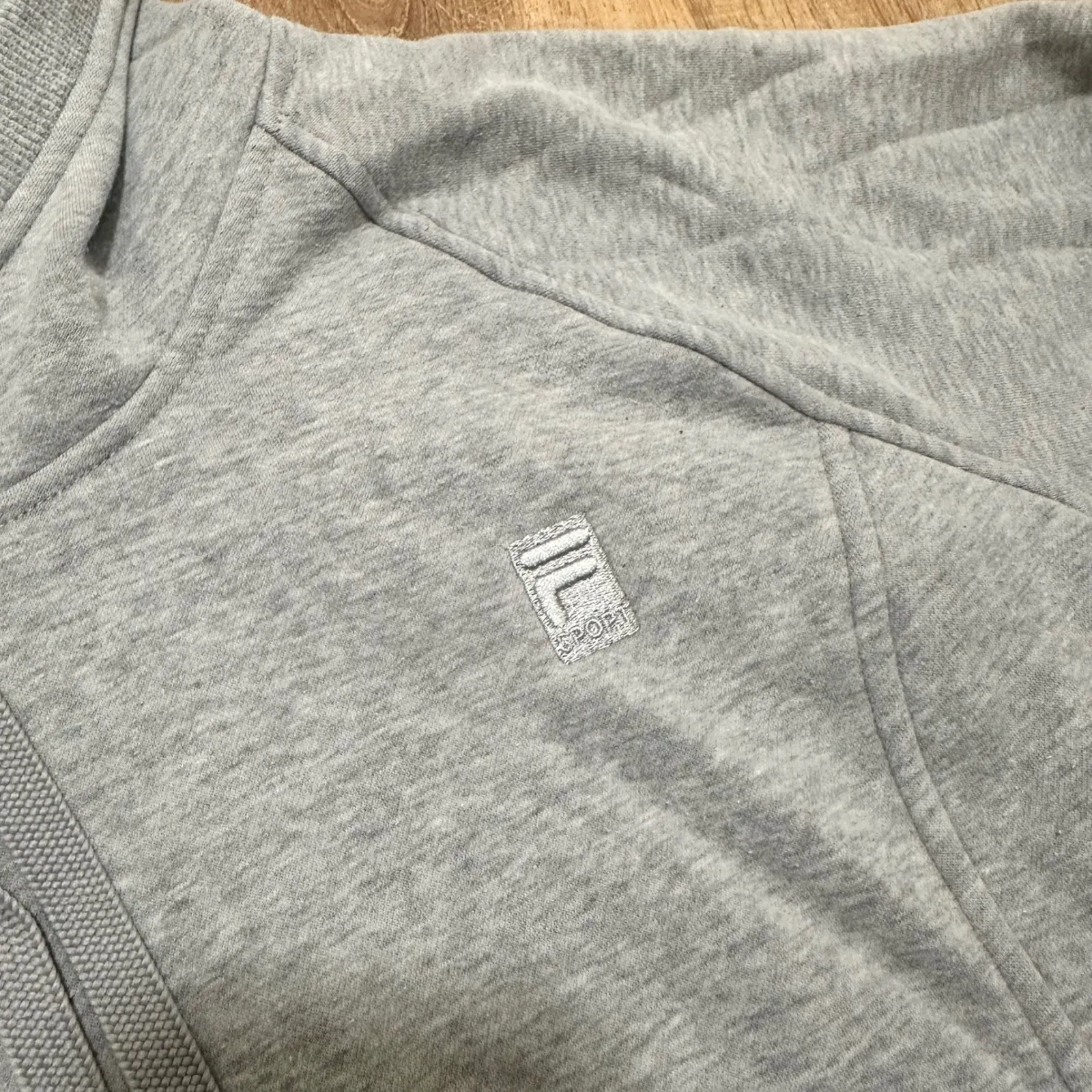 FILA SPORT | Women's Grey Fleece Lined Hooded Pullover Sweatshirt Hoodie - Image 3