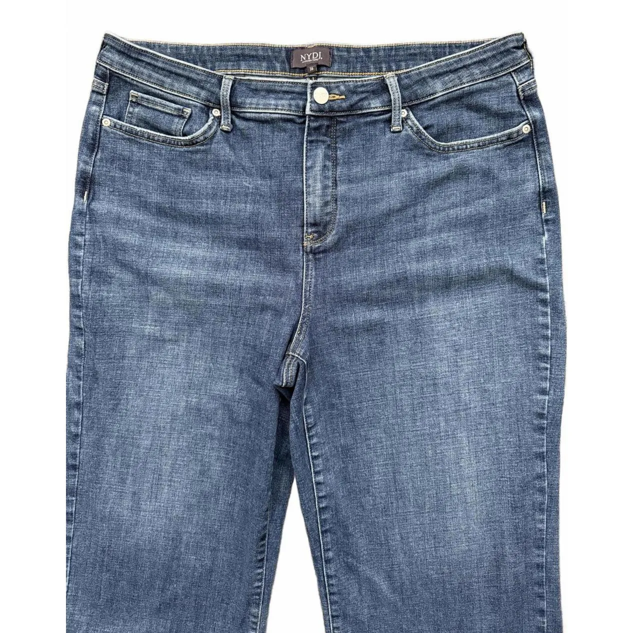 NYDJ Not Your Daughter's Jeans Capri Cropped Size 16 Lift Tuck Technology Blue - Image 4