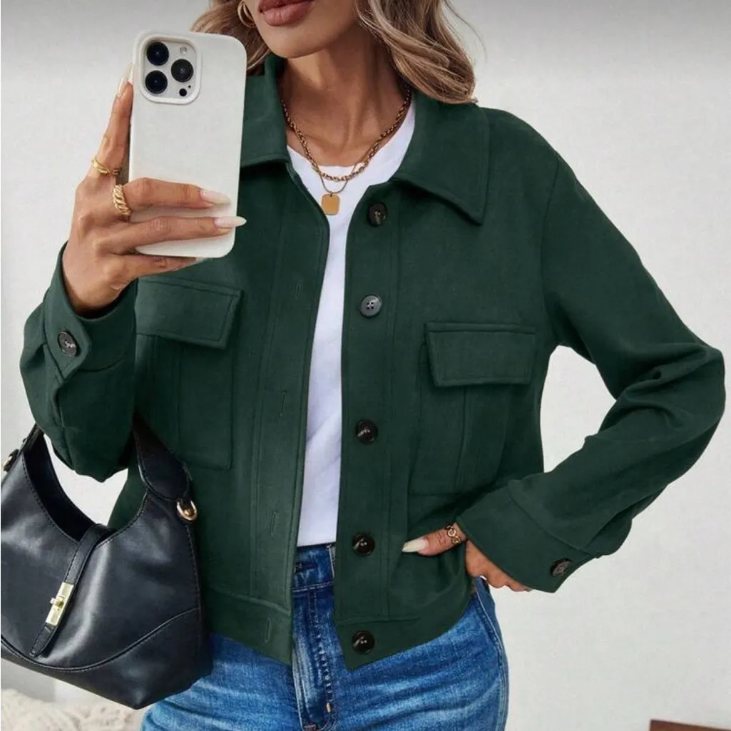 Stylish Green Teal Jacket NWOT Size M - Image 4