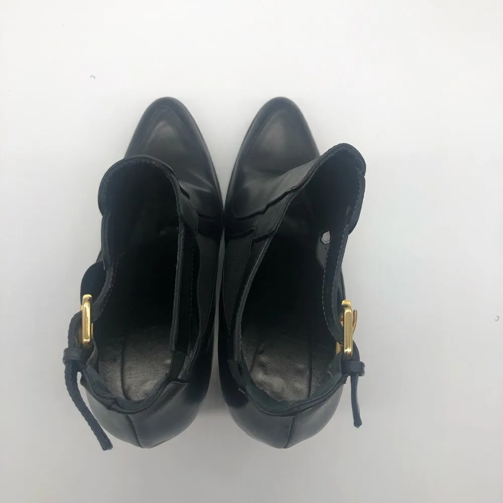 NAVYBOOT Switzerland Italian Leather Booties Black Size 9 - Image 5
