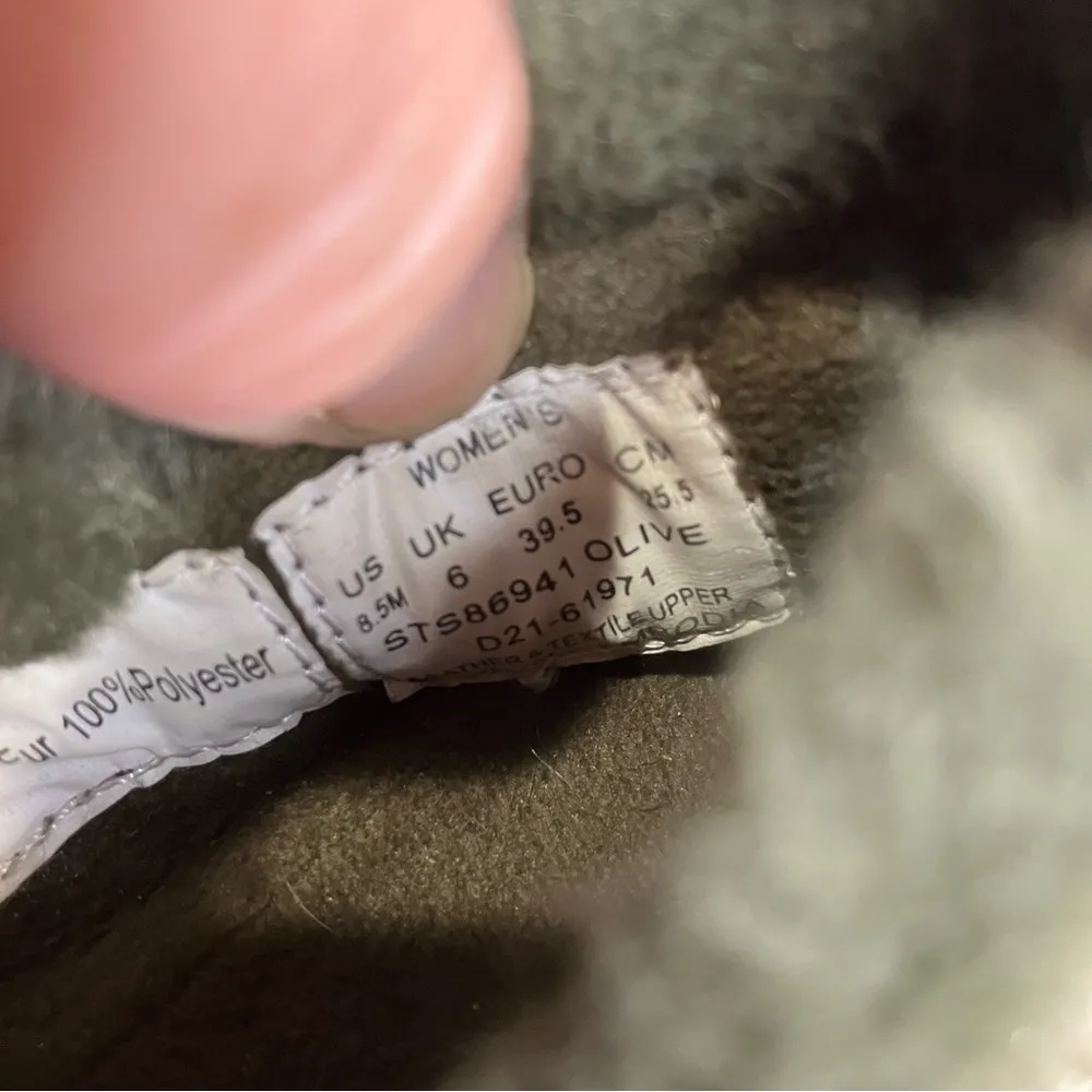 Sperry Moc-sider slip on shoes metallic camouflage women’s size 8.5 faux‎ fur - Image 9