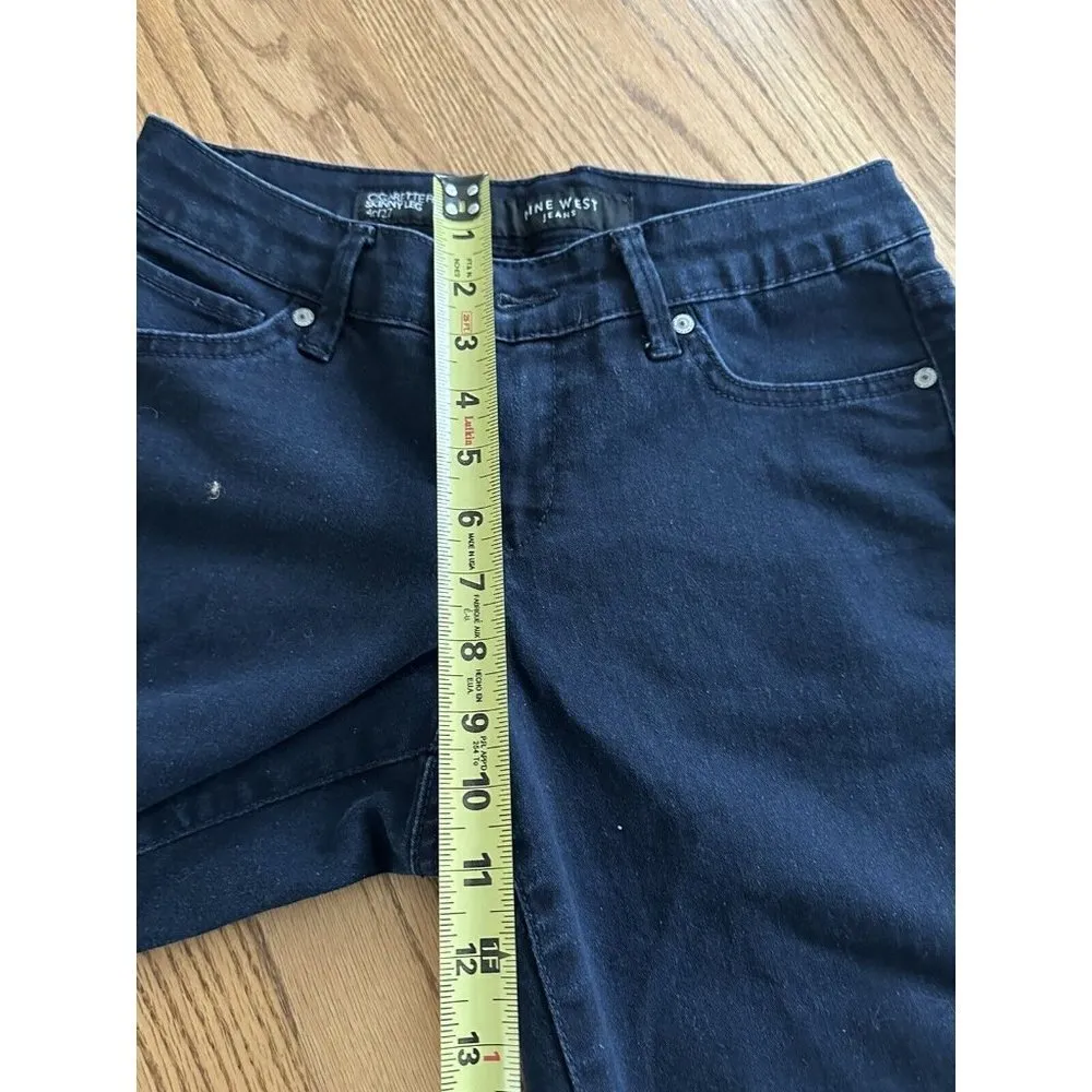 Nine West Cigarette Skinny Leg Jeans Womens Size 4R /27 Blue Stretch Denim Pants - Image 7