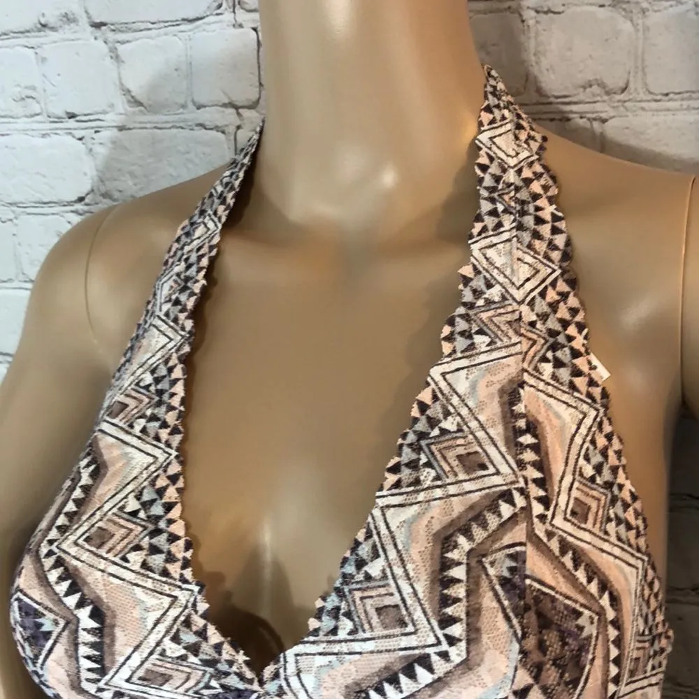 PINK Victoria's Secret Lace Bralette NWT XS Geometric Print - Image 3