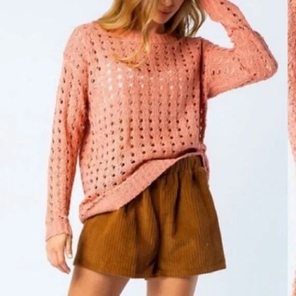 Open Knit Crewneck Sweater‎ - Image 4