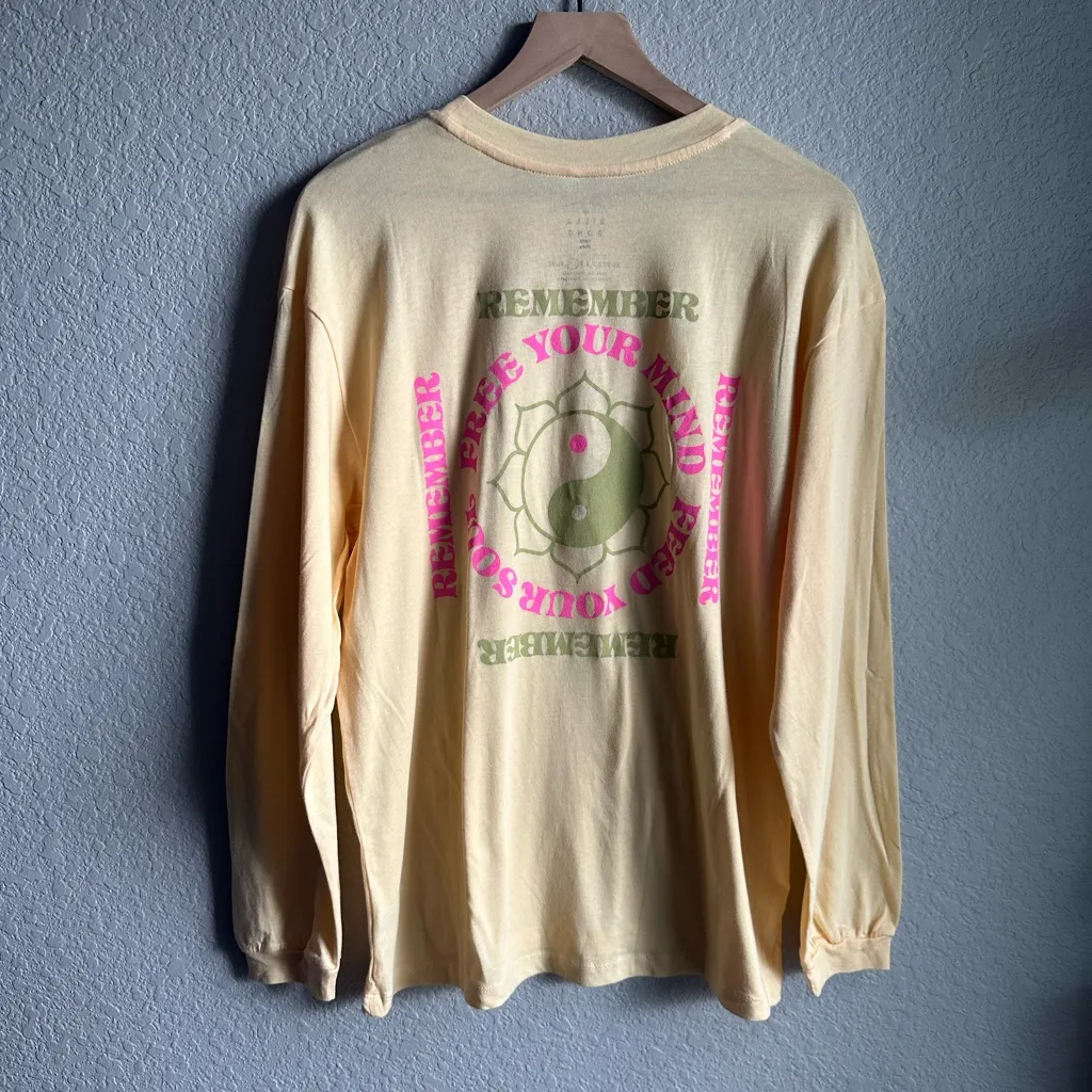 💛🆕Billabong Free Your Mind Yellow Long Sleeve Tee ✨NWT✨ - Image 7
