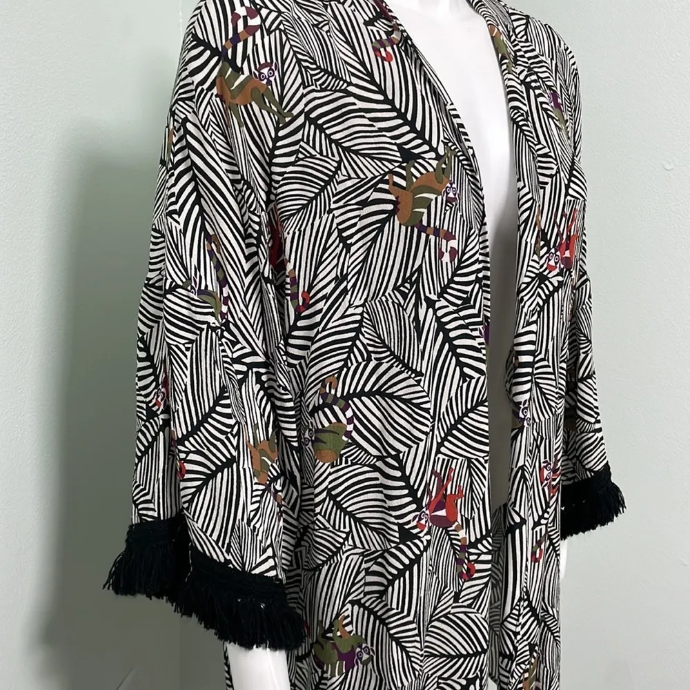 Zara Fringe Sleeve Kimono - Image 7