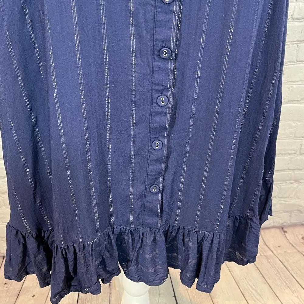 TORRID Cami Top w Skirted Bottom Blue w Metallic Stripe-0X - Image 4