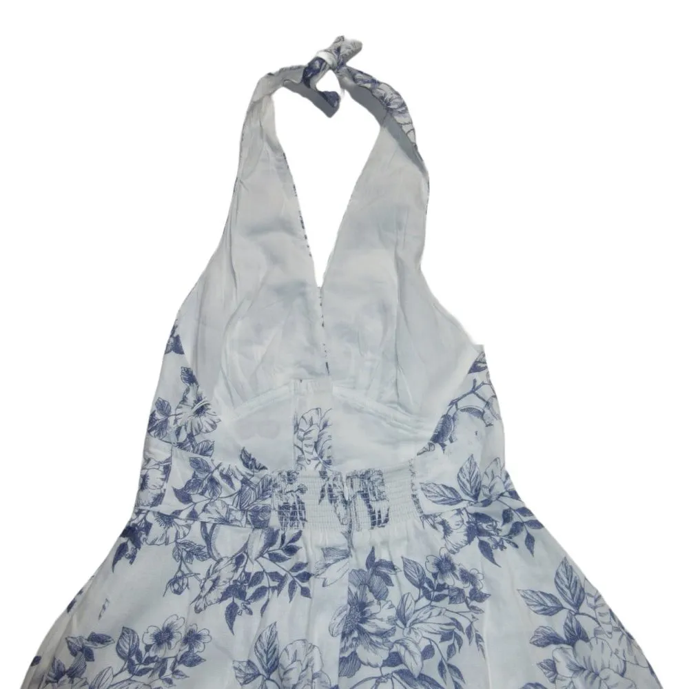 NWT Reformation Romane Midi in Carla Fruit Floral Cherry Linen Halter Dress 2 - Image 8