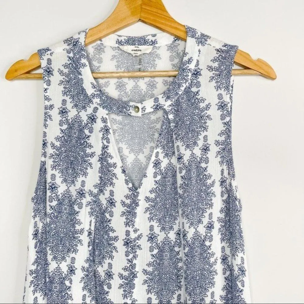 Entro Floral Tunic Tank Keyhole Baroque Sleeveless Blouse Small - Image 46